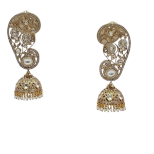 Elegant Kundan Stone Jhumka Earrings